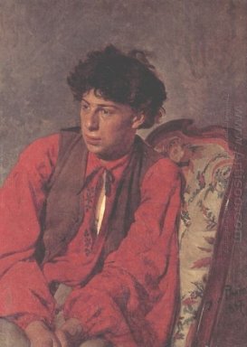 Porträt von V E Repin The Artist Bruder S 1867