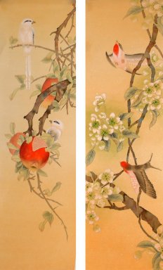 Oiseaux et fleurs - Peinture chinoise