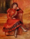 Spanish Dancer In Einem Roten Kleid