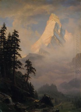 nascer do sol sobre o matterhorn 1875