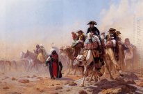 Le général Bonaparte avec son état-major militaire en Egypte