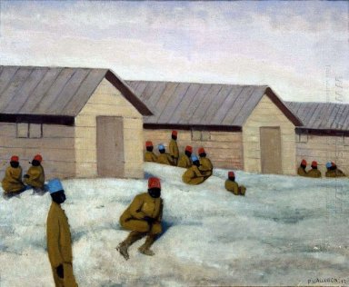 Os soldados senegaleses no acampamento De Mailly 1917