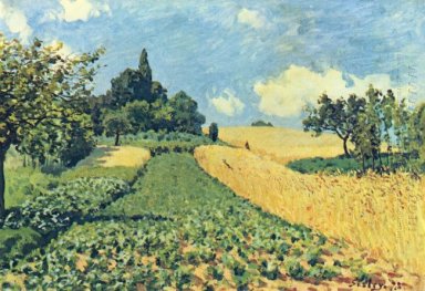champs de céréales sur les collines d\'Argenteuil 1873