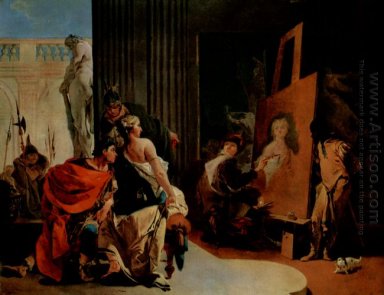 Alexander den store och Campaspe i studion av Apelles