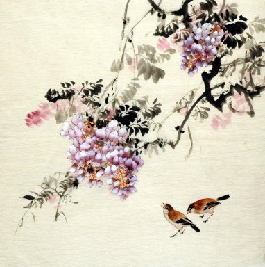 Birds & Flowers - Pittura cinese