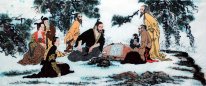 Gaoshi, pintura chinesa Jogando chess-