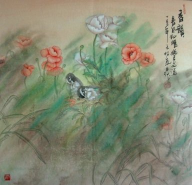 Birds & Flowers - Chiense Malerei