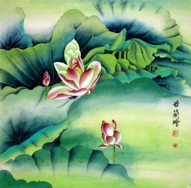 Lotus Chinees schilderij