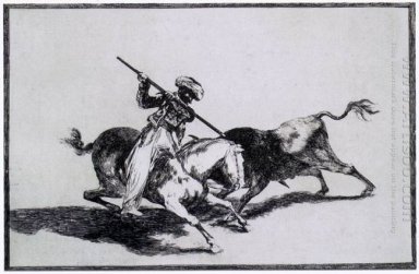 The Morisco Gazul Is The First To Fight Bulls With A Lance 1816