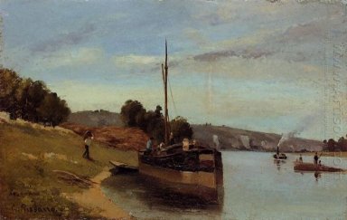 barges sur le Roche Guyon 1865