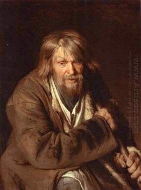 Retrato de un campesino Estudio Viejo 1872
