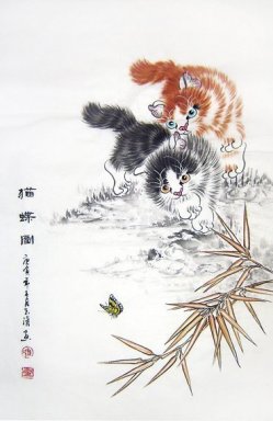 Cat - Chinesische Malerei