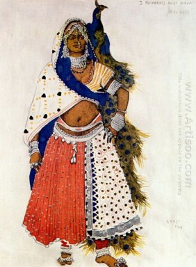 Le Dieu Bleu Bayadere Mit Peacock 1912