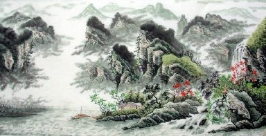 Landschap, zomer - Chinees schilderij