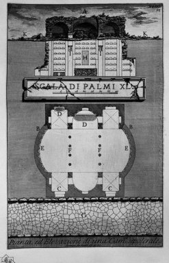 O Antiguidades Roman T 2 Placa Plano Xliii e elevação do A Bu