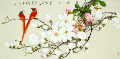 Vogels&Bloemen - Chinees schilderij