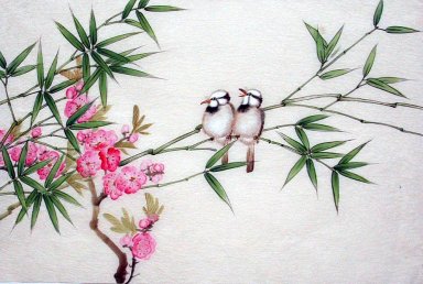 Babomm y el ciruelo - la pintura china