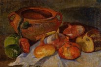 Still Life: Pit, Onions, Bread and Green Apples