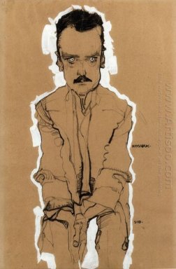 Portrait d\'Eduard Kosmack frontale, les mains jointes 1910