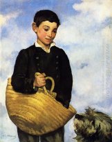 ein Junge mit einem Hund 1861