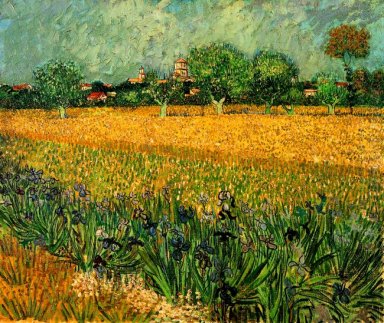 View Of Arles With Irises In The Foreground 1888