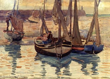 Fishing Boats Kecil Treport France 1894