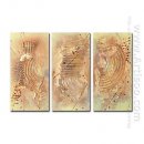 Hand-painted Abstract Oil Painting - Set of 3