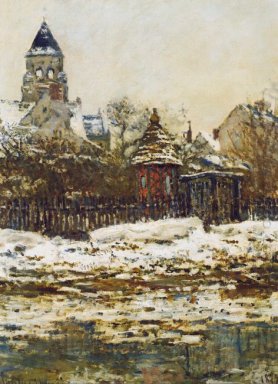 Vetheuil Die Kirche im Winter