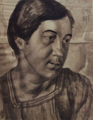 Portret van de kunstenaar S Vrouw 1913