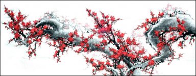 Цветения сливы (большой) - китайской живописи