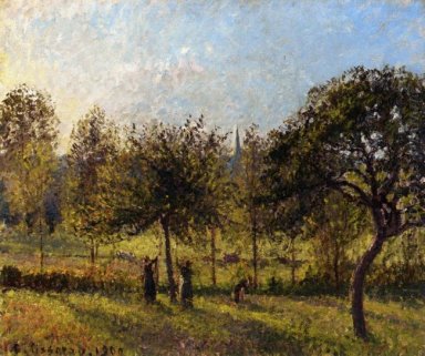 la mise en automne de soleil à Eragny 1900