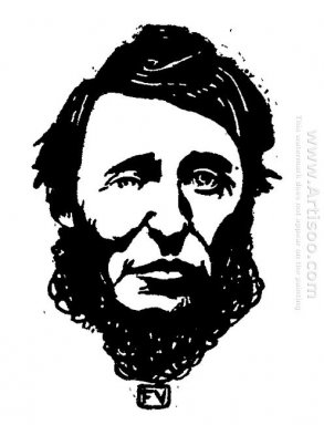 Portret van Henry David Thoreau 1896