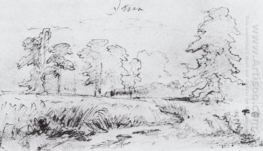 Le croquis pour la peinture Rye 1878