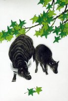 Корова - китайской живописи