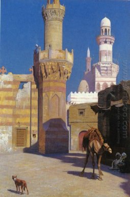 Een Warme Dag in Cairo (voorzijde van de Moskee)