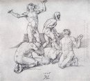 fem manliga nakenstudier 1526
