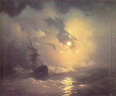 Sturm auf dem Meer bei Nidht 1849