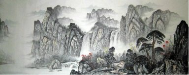 Tusentals berg - kinesisk målning