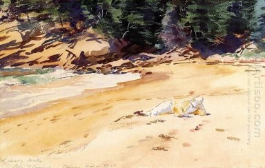 Sand Beach Schooner Cabeça Maine 1921