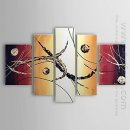 Hand-painted Oil Painting Abstract - Set of 5
