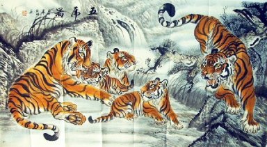 Tiger - Peinture chinoise