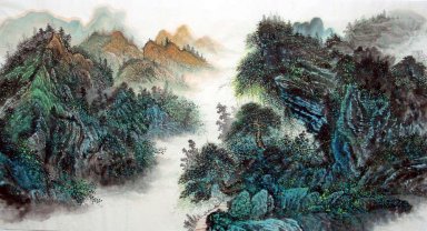 Bergen en water - Chinees schilderij