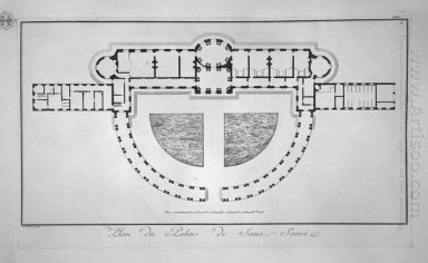 Plan des Palastes von Sans Souci