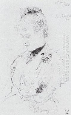 Porträt von L N Yakovleva 1888