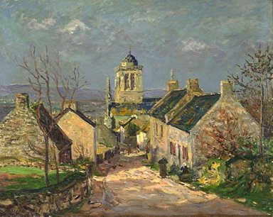 Den Fallande Street At Locronan 1906