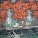 Alberi, fiume - pittura cinese