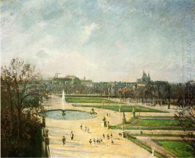 Tuileries trädgårdar eftermiddagssolen 1900