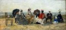 Figures On The Beach At Trouville 1865