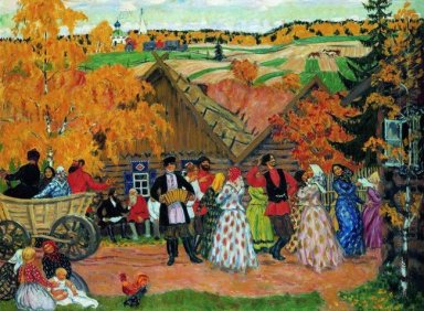 Village Holiday Осень Праздник в деревне 1914