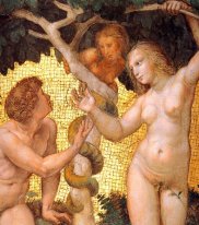 Adão e Eva do Detalhe della Segnatura da estância 1511
